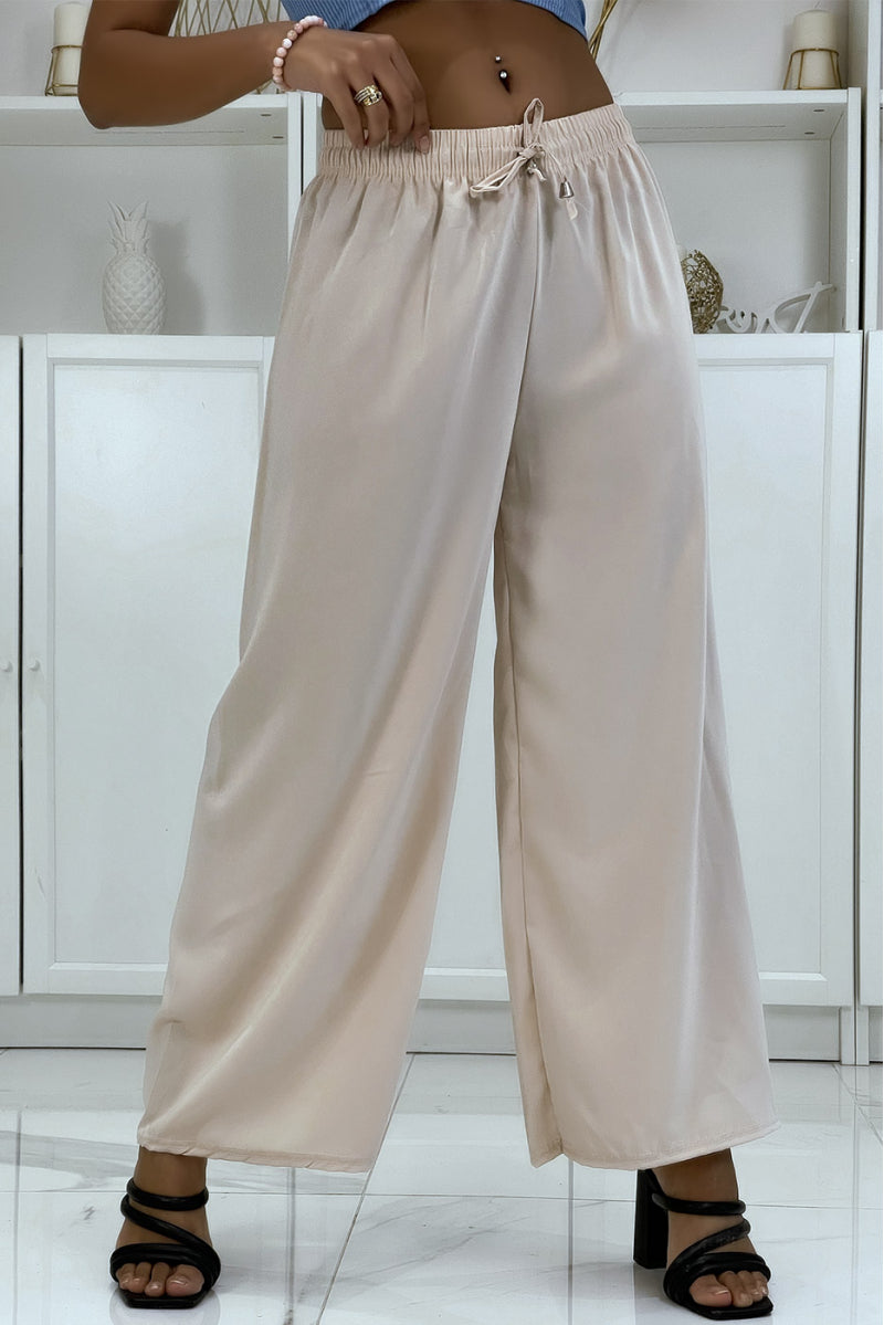 Pantalon palazzo beige décontracté - Fashion Shop Company