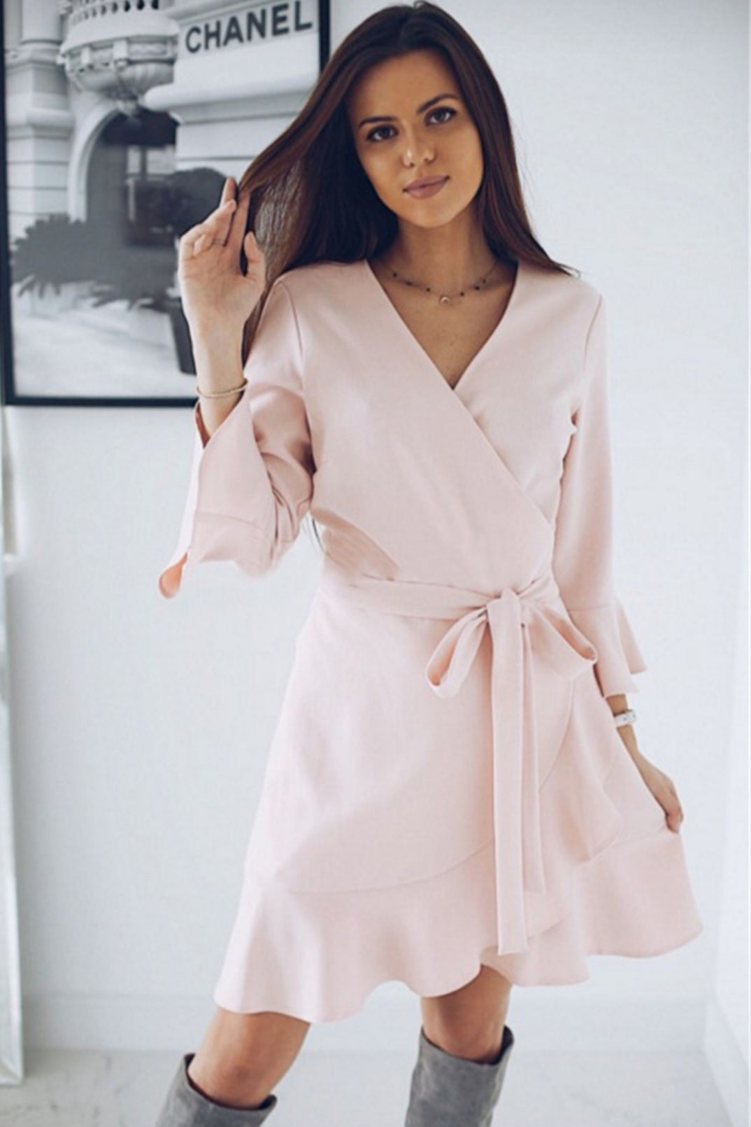 Robe femme style kimono couleur unie - Fashion Shop Company